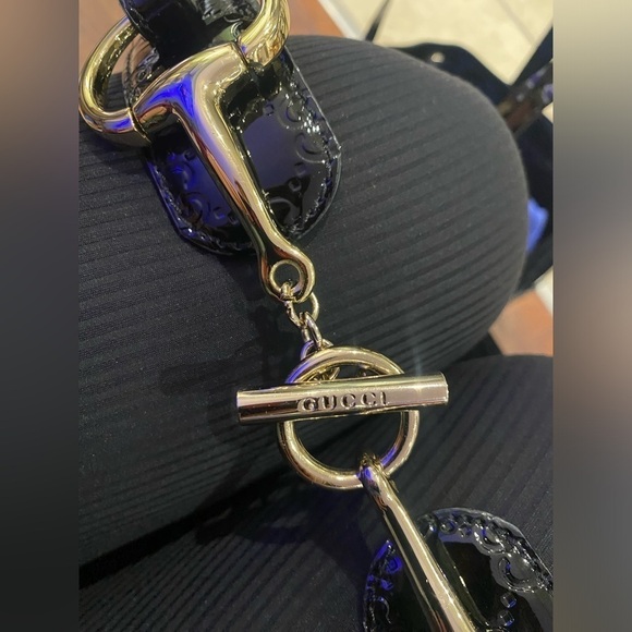 GUCCI Leather Monogram Horsebit Waist Belt RARE - Picture 8 of 14